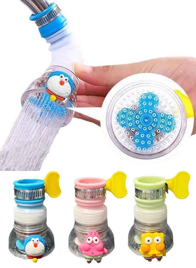 3 Pcs Faucet Filter Set - Water Faucet Extenders 360 Rotating, Adjustable Water Purifier for Sink , Easy to Install and Store, Reduce Water Waste, Good for Kitchen and Bathroom - Image 1